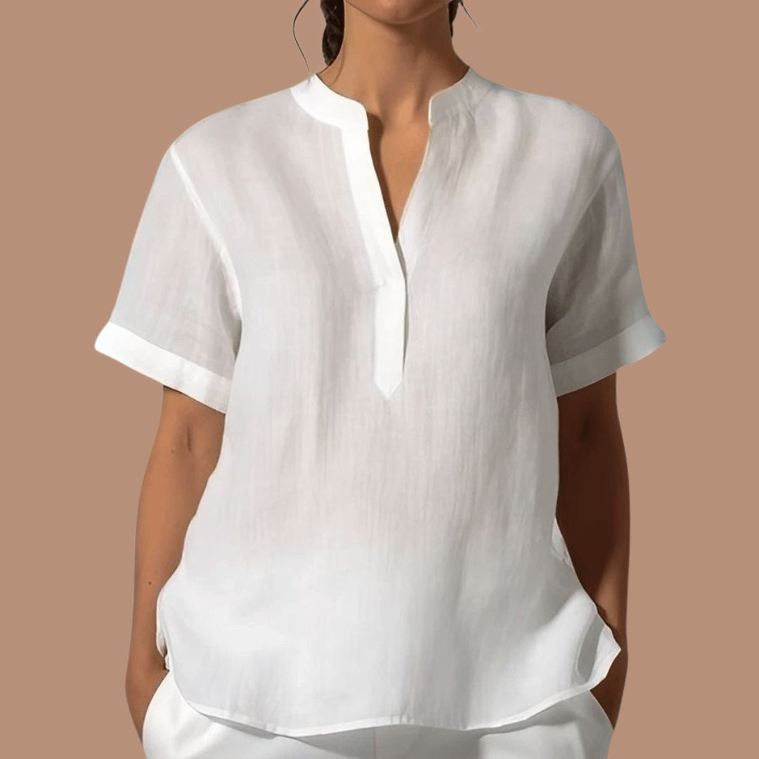 Everyday White V-Neck Tunic – Minimal, Stylish & Comfortable