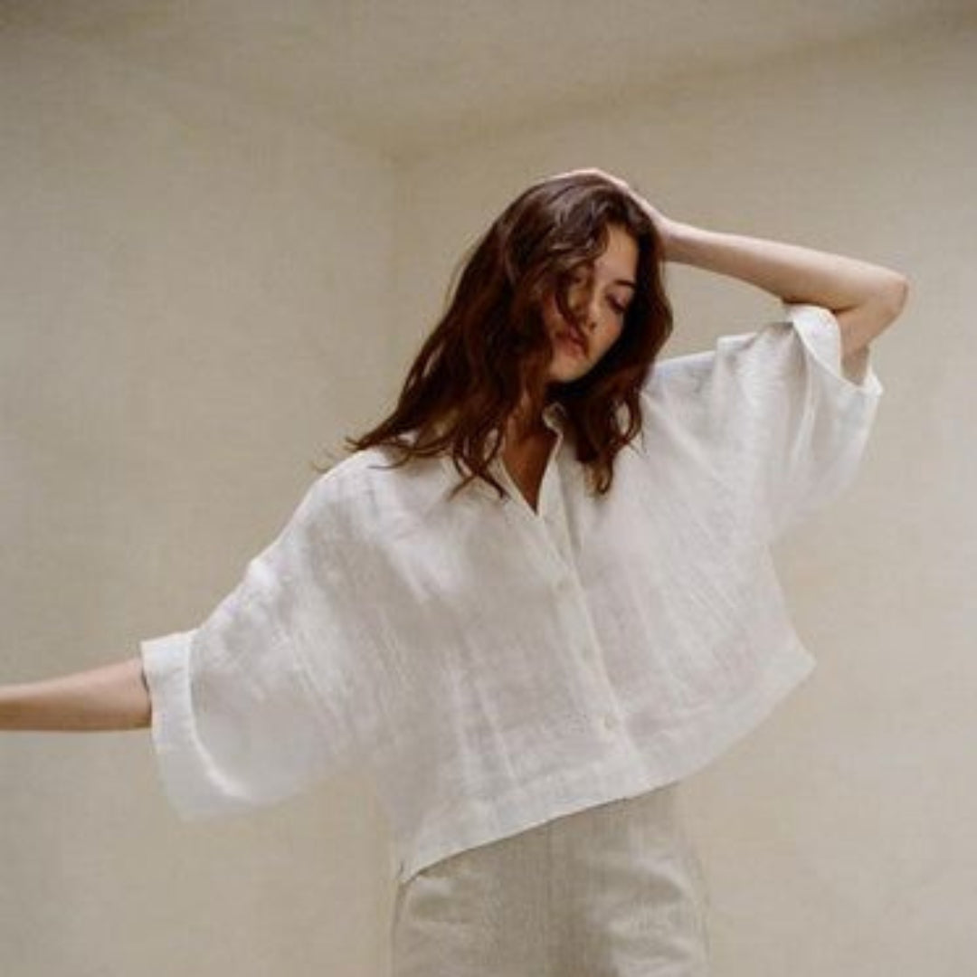 Minimalist White Cotton Shirt – Cool & Breathable