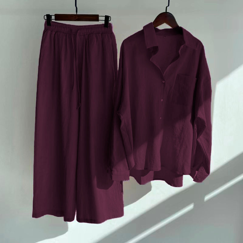 Stay Stylish with Our Relaxed Purple Coord Set for Women