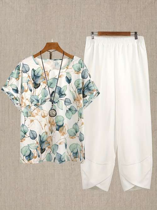 Luxurious Floral Top & Pant Set