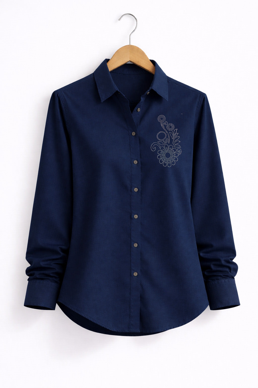 Women’s Rayon Cotton Shirt with Jarkan Diamond Floral Motif