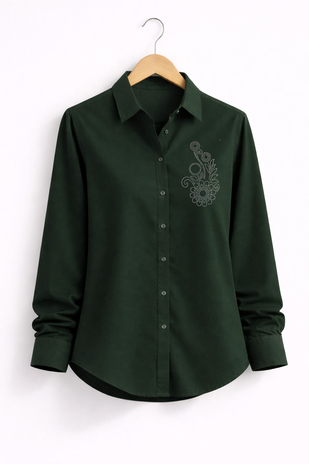 Women’s Rayon Cotton Shirt with Jarkan Diamond Floral Motif