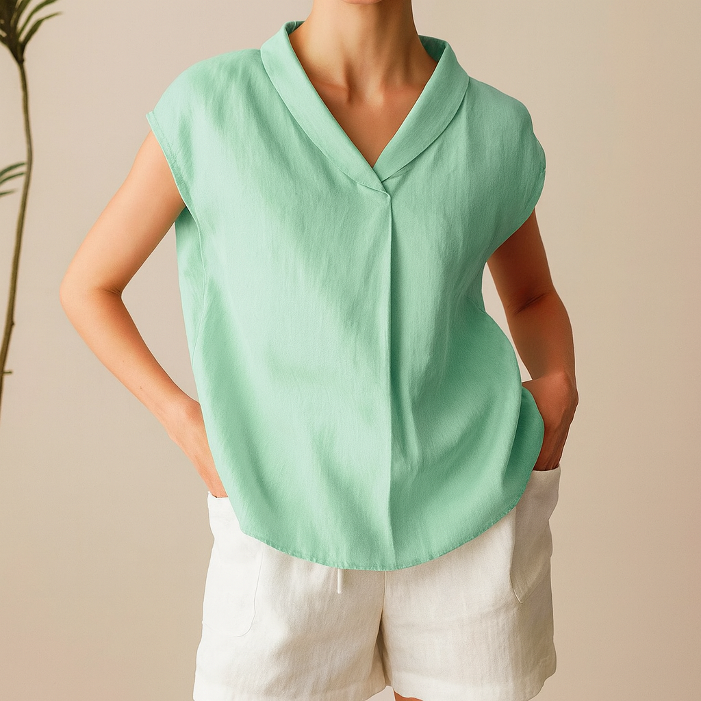 Modern Minimal Light Green Top – Everyday Luxe Look