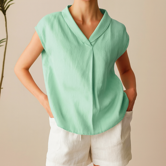 Modern Minimal Light Green Top – Everyday Luxe Look