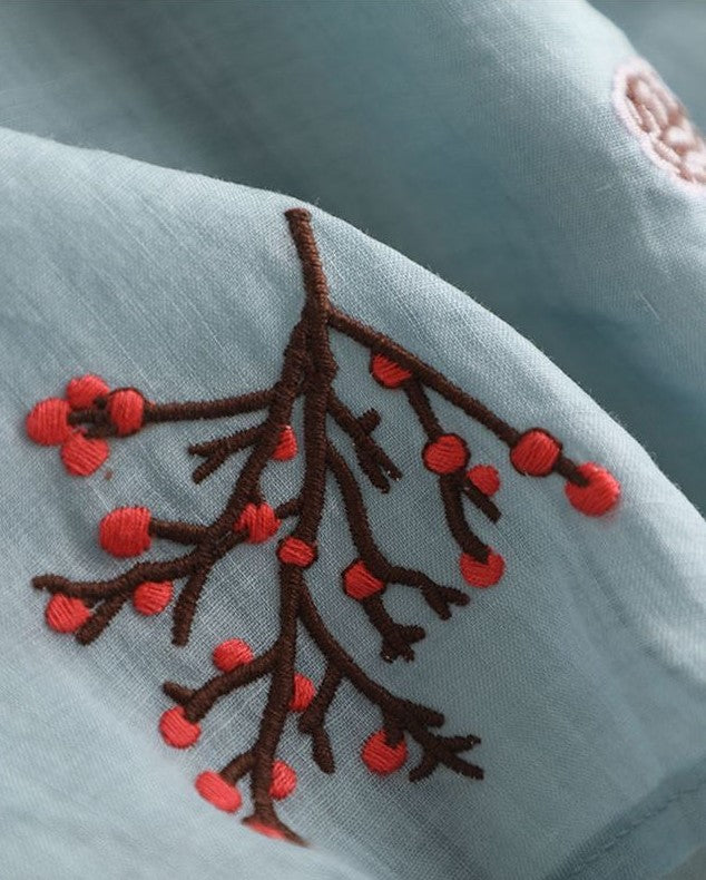 Feel Fresh and Fabulous in the Sky Blue Embroidered Tunic