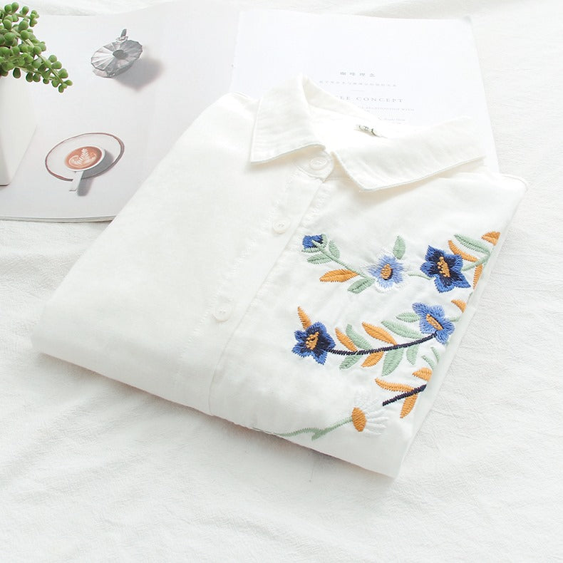 Women's White Embroidered Tunic: Simple, Stylish, and Versatile