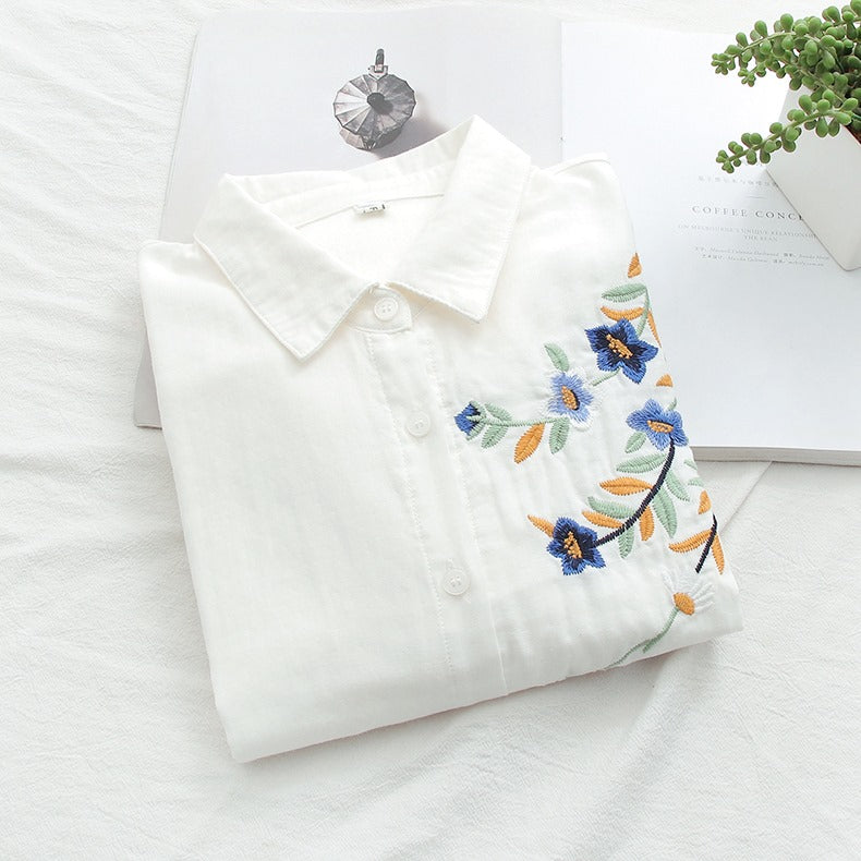 Women's White Embroidered Tunic: Simple, Stylish, and Versatile